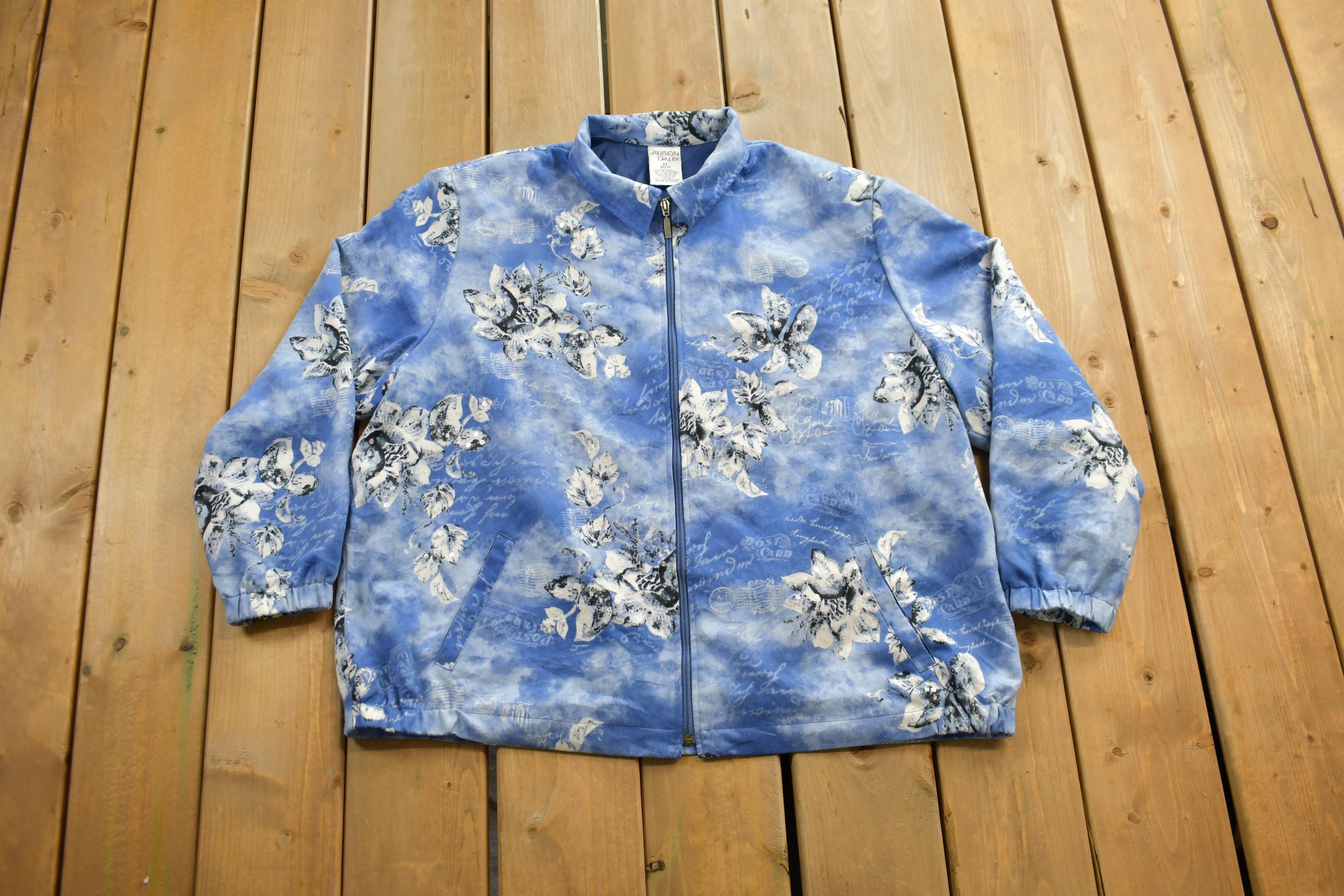 Vintage 1990s Allison Daley Patterned Fleece Sweater