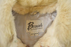 Vintage 1980s Berman's Rabbit Fur Coat Women's Small
