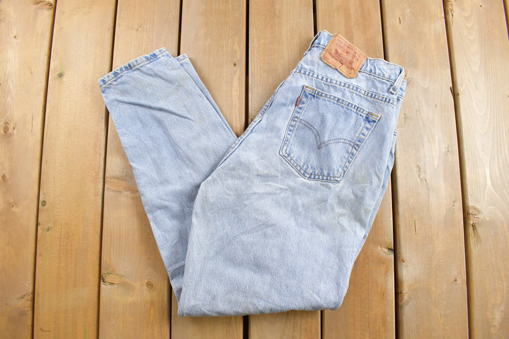 Vintage 1990s Levi's 521 Red Tab Denim Jeans Size 32 x 29.5