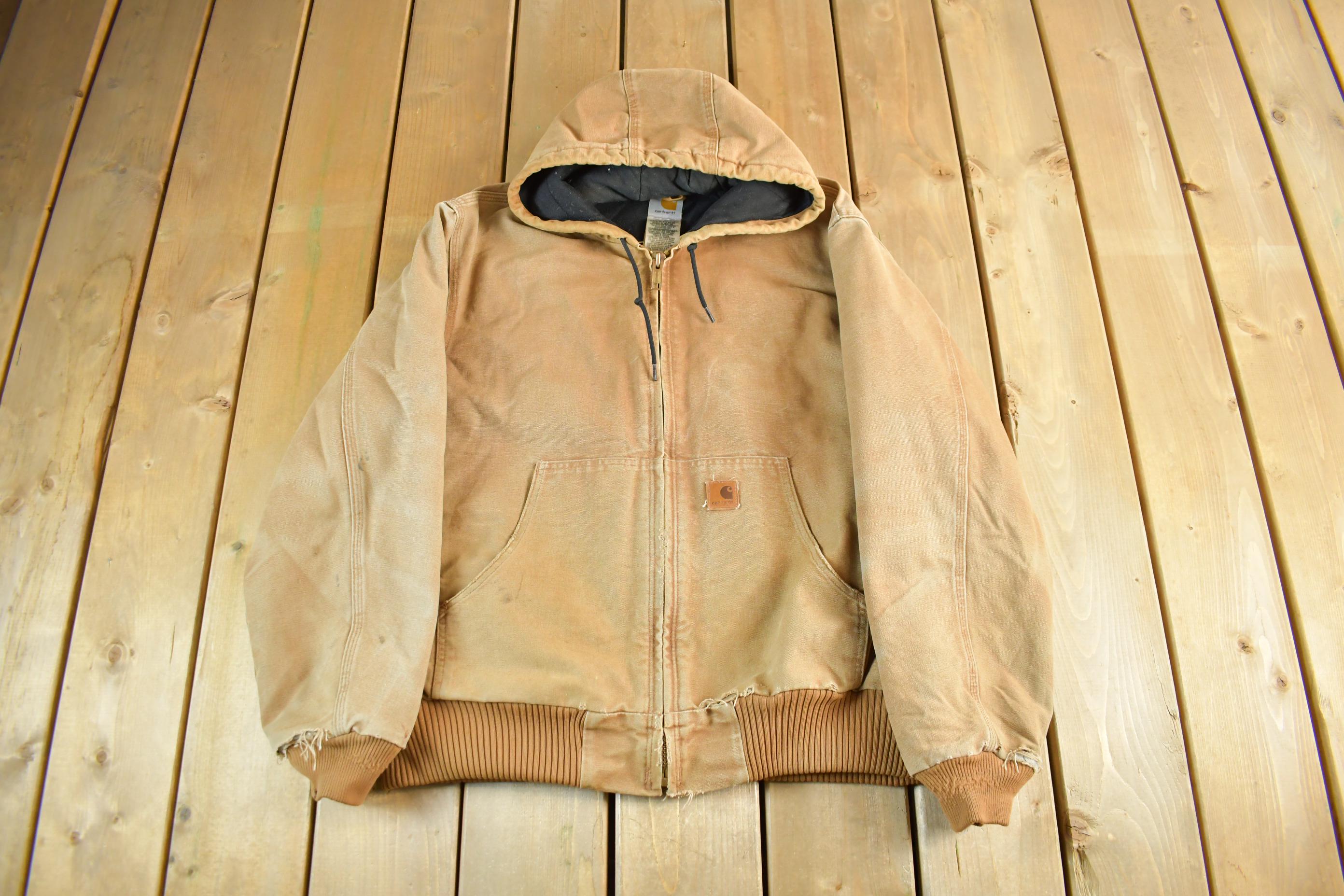 Vintage 1990s Carhartt Hooded Jacket Men's Large
