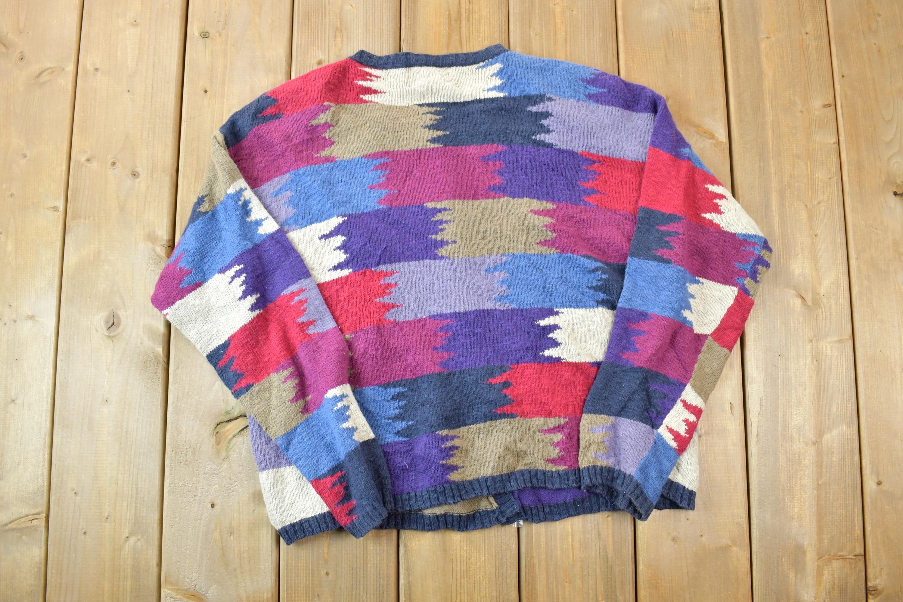 Vintage 1990s Christopher And Banks Button Up Knit Crewneck Sweater