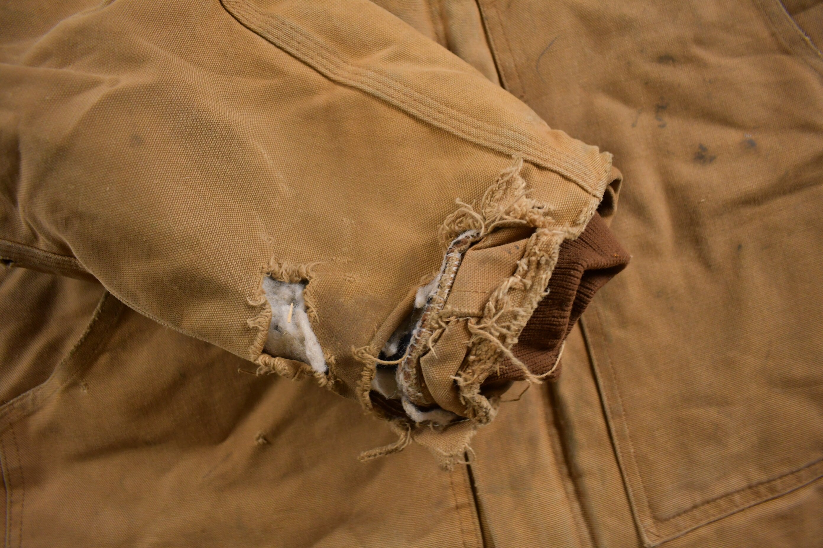 Vintage 1990s Traditional Carhartt Work Coat  Workwear  Vintage Carhartt  Distressed Carhartt