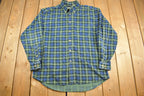 Vintage 1990s G. H. Bass & Co Plaid Flannel Button Up Shirt