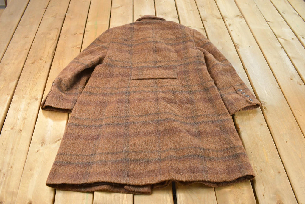 Vintage 1980s Pizazz Mohair Wool Full Length Over Coat Jacket Women's Large