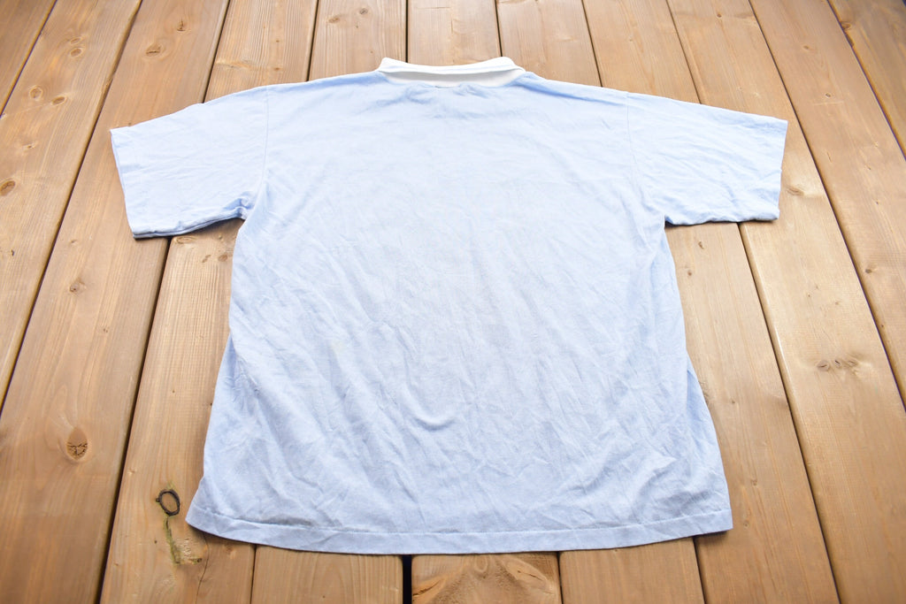 Vintage 1990s Angel Surrounded by Flowers Collared Graphic T Shirt