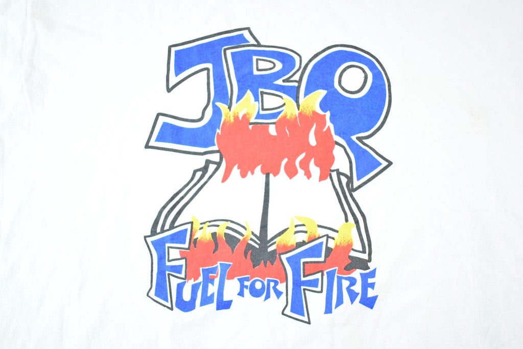 Vintage 1990s JBQ Fuel For Fire Souvenir Barbequing T-Shirt Mens XL