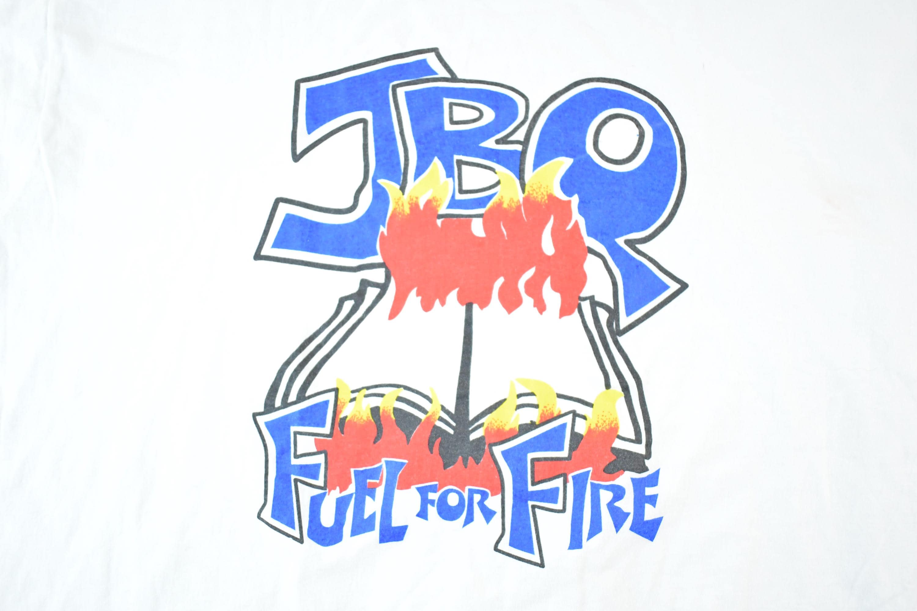 Vintage 1990s JBQ Fuel For Fire Souvenir Barbequing T-Shirt Mens XL