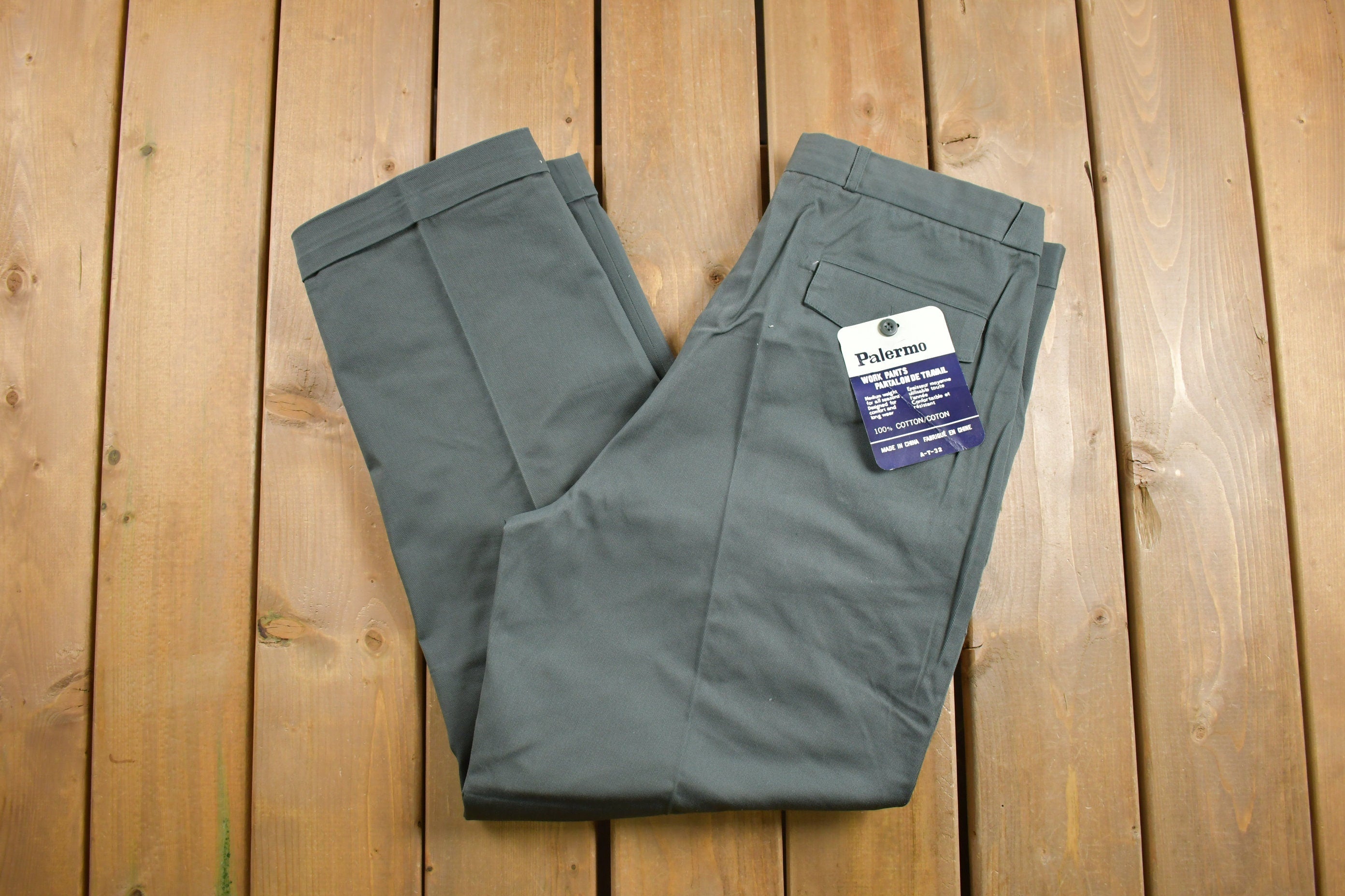 Deadstock Vintage 1980s Palermo Pleated Trousers Size 29 x 29.5