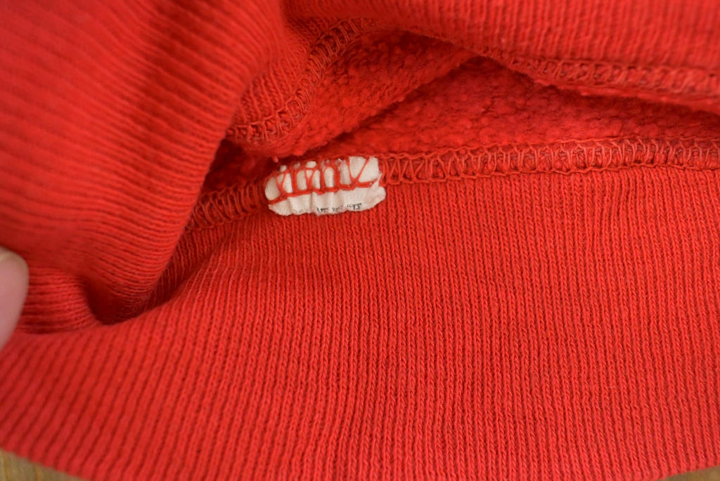 Vintage 1960s Blank Red Raglan Crewneck Sweatshirt Mens S