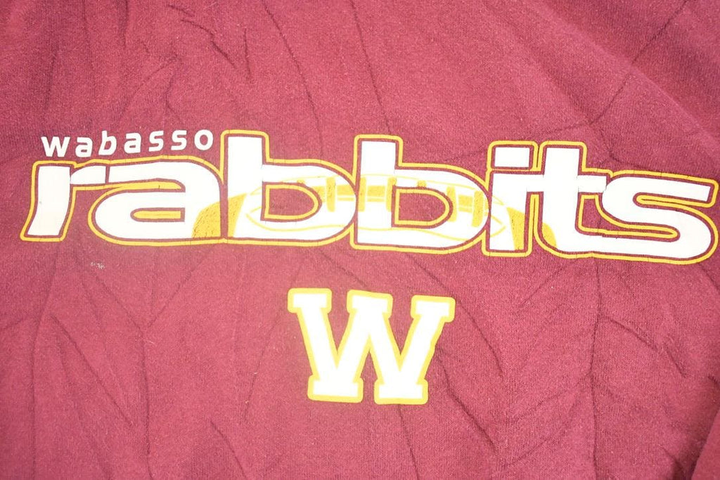 Vintage Y2K Wabasso Rabbits Middle Swoosh Nike Hoodie Sweatshirt Men's XL / Swoosh Logo / Minimalist / Made in USA / 2000s Nike Sweater