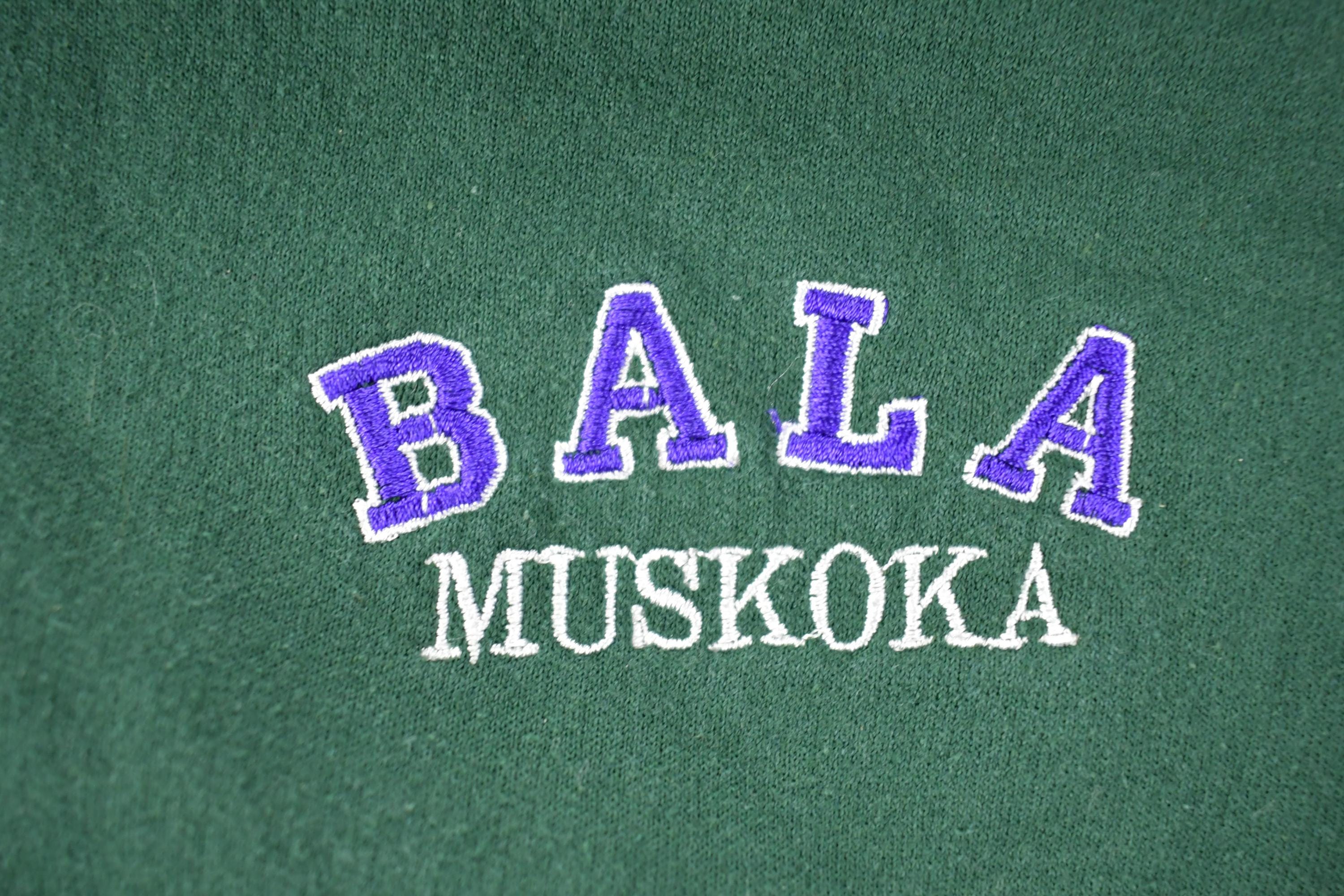 Vintage 1990s Bala Muskoka Zip Up Hoodie Sweatshirt