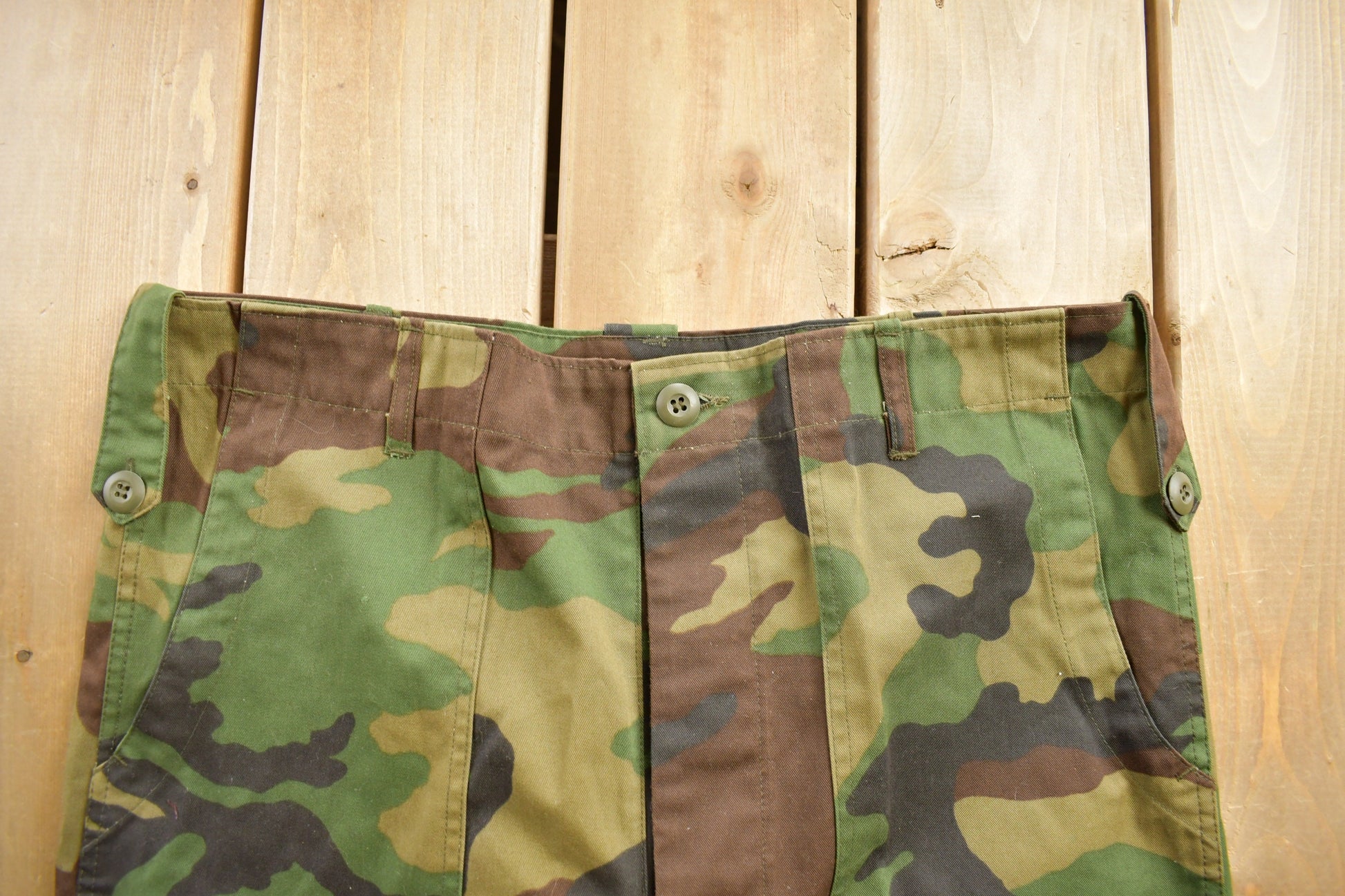 Vintage 1980s Army Camouflage Cargo Pants Size 38x30