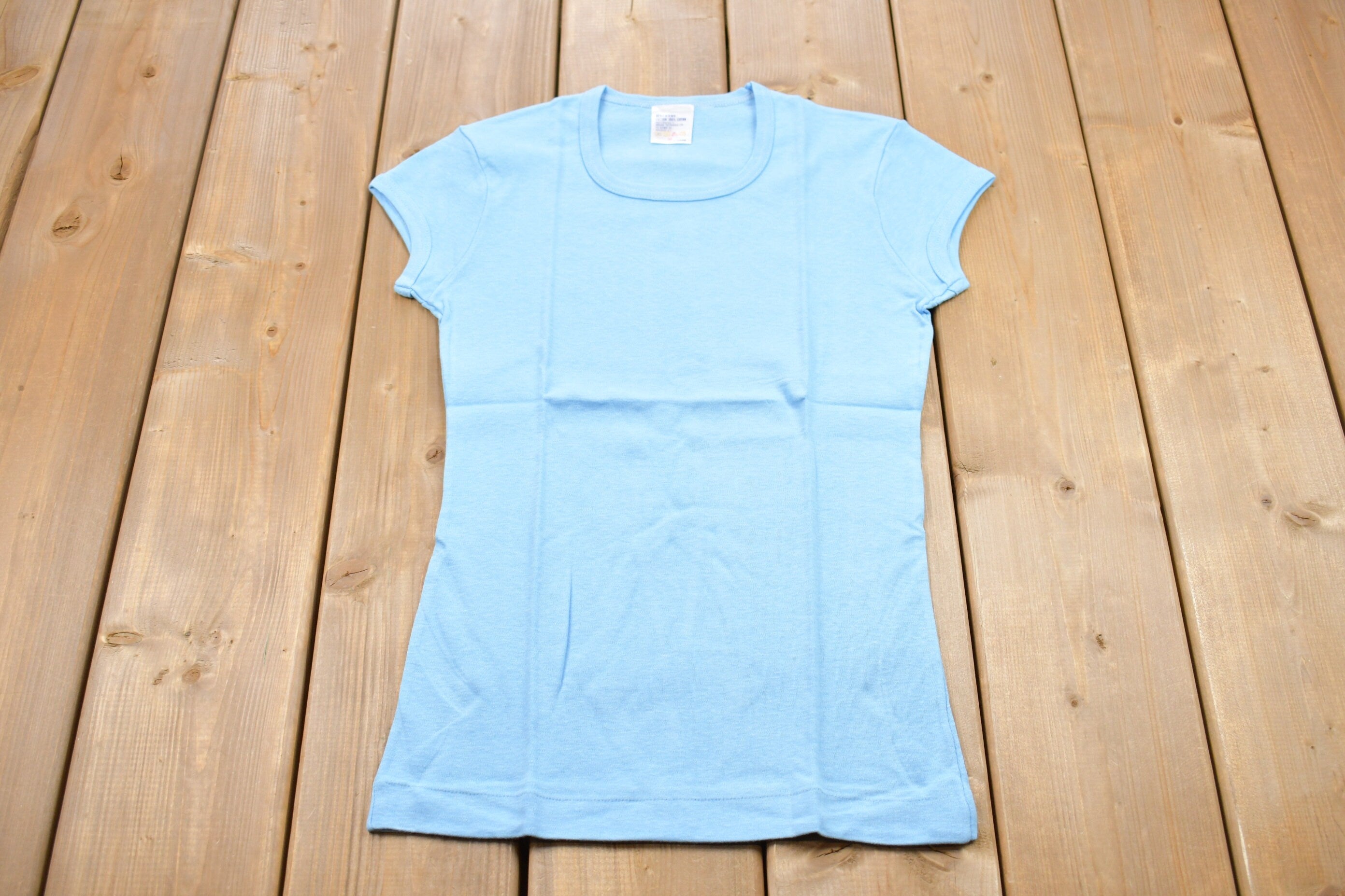 Vintage 1970s Basic Blue T-Shirt