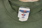 Vintage 1990s Jerzees Blank Green Crewneck Sweatshirt