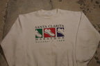 Vintage 1999 Santa Clarita Marathon Print Graphic Crewneck