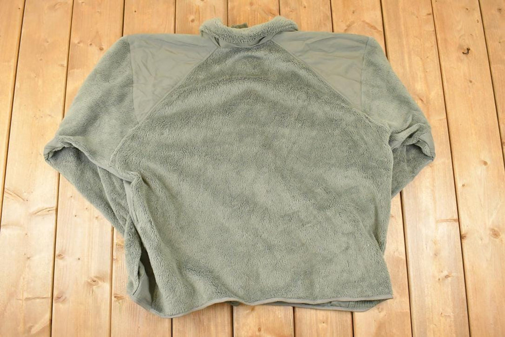 Vintage 1990s Olive Military Fleece Outdoorsman Sweater Men's XL