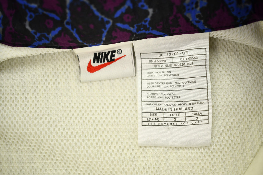 Vintage 1990s Nike Mini Swoosh Youth Size T-Snap Windbreaker Jacket