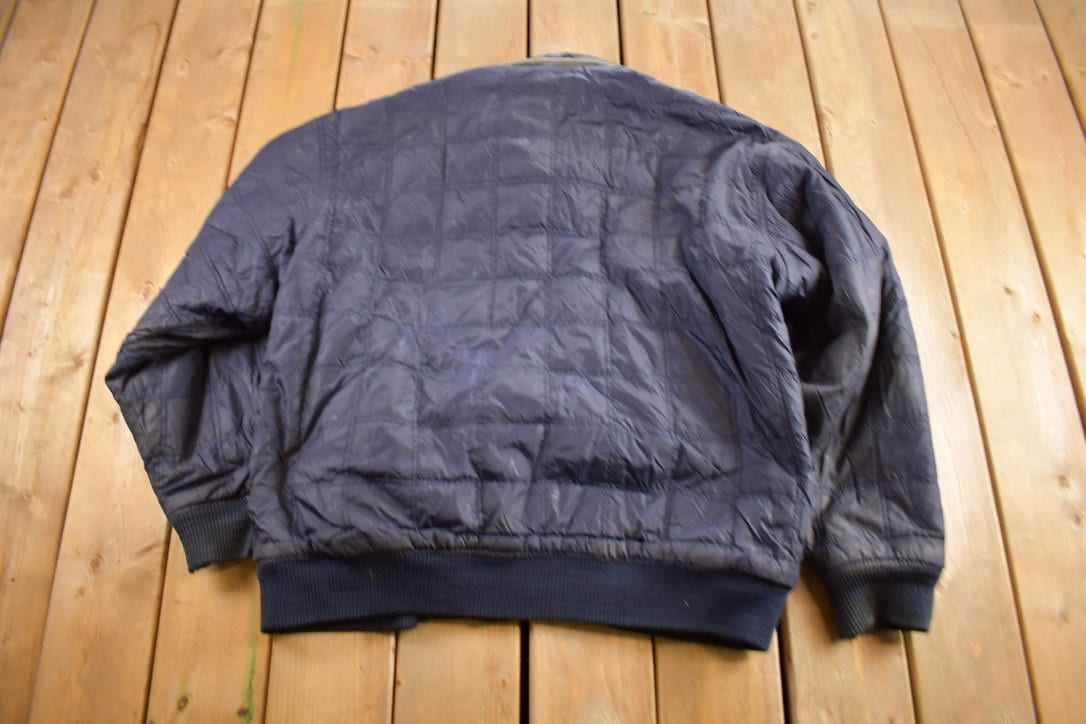 Vintage Y2K Avirex Reversible Leather Varsity Jacket