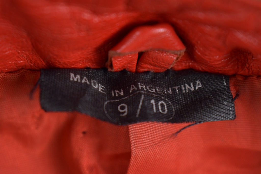 Vintage 1970s Marco Morani Red Leather Jacket