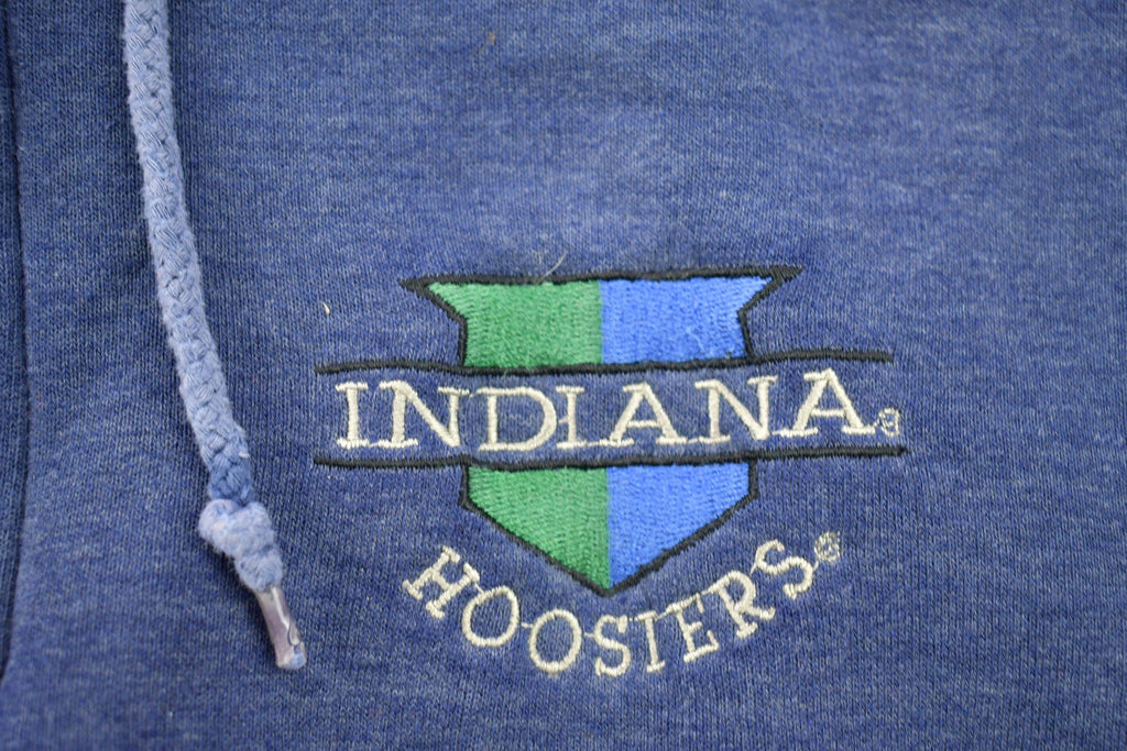 Vintage 1990s University Of Indiana Collegiate Hoodie  Embroidered  NCAA Sweatshirt  Sportswear  Americana  Mickey Unlimited