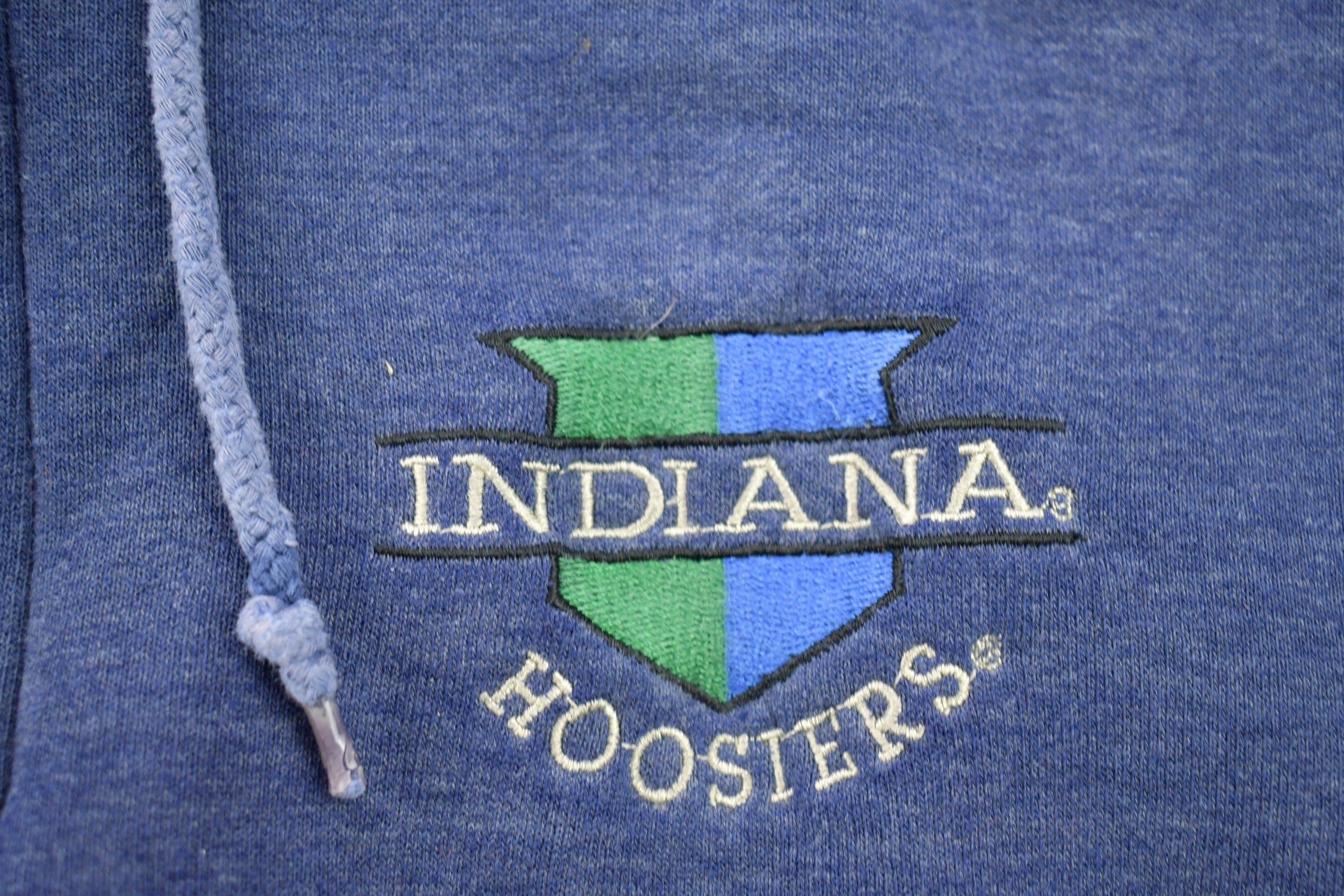Vintage 1990s University Of Indiana Collegiate Hoodie  Embroidered  NCAA Sweatshirt  Sportswear  Americana  Mickey Unlimited
