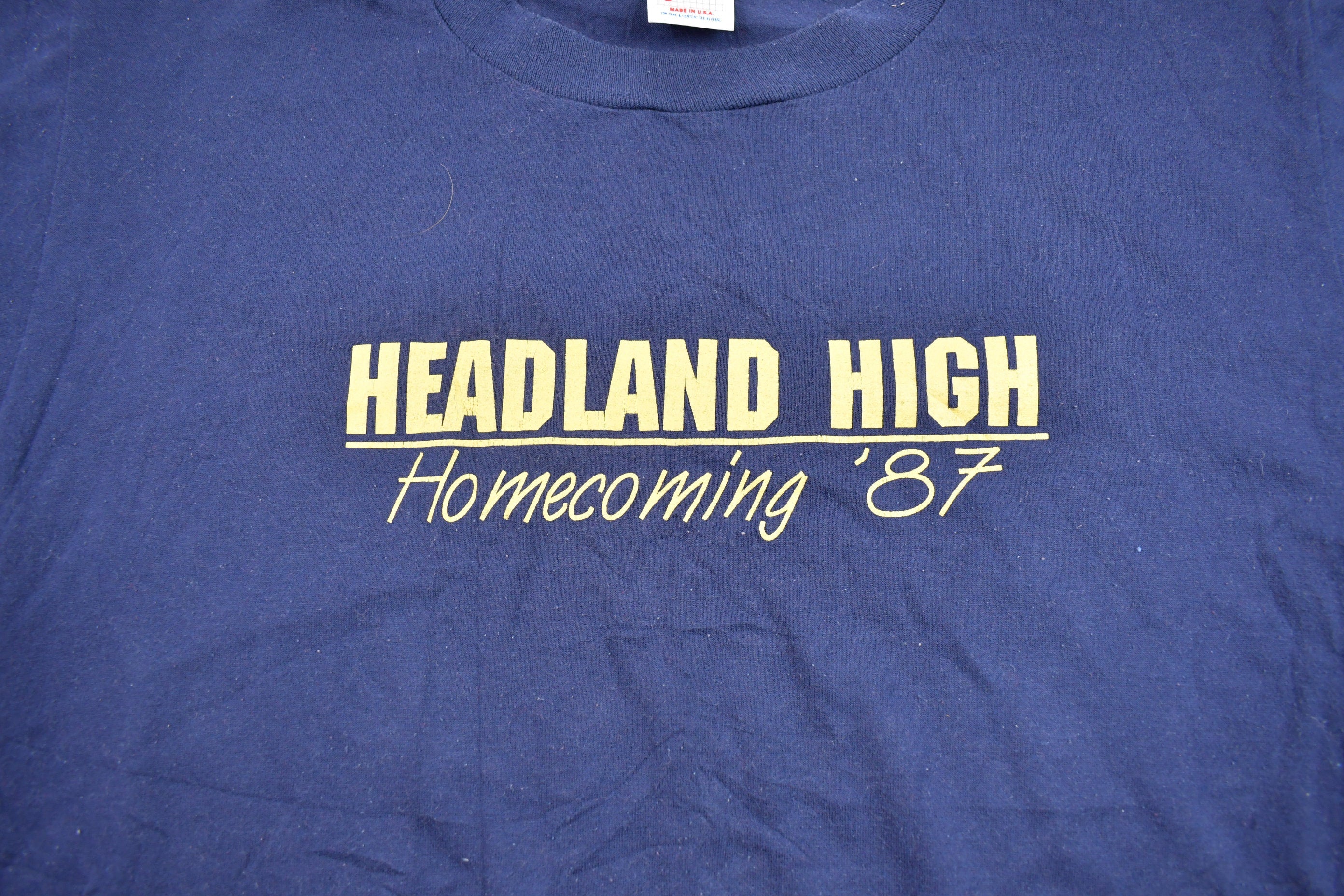 Vintage 1987 Headland High Homecoming Graphic T Shirt