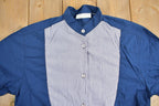 Vintage 1990s Mandarin Collar Button Up Short Sleeve Shirt