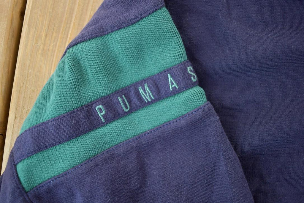 Vintage 1990s Puma Full Zip Mock Neck Sweatshirt