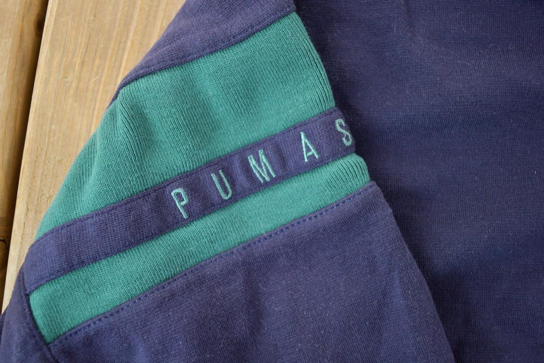 Vintage 1990s Puma Full Zip Mock Neck Sweatshirt
