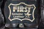 Vintage 1990s First Genuine Leather Biker Jacket