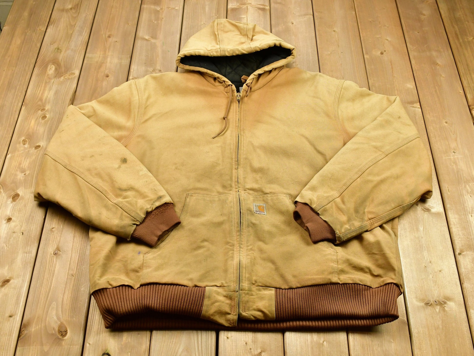 Vintage 1990s Hooded Carhartt Workwear Jacket