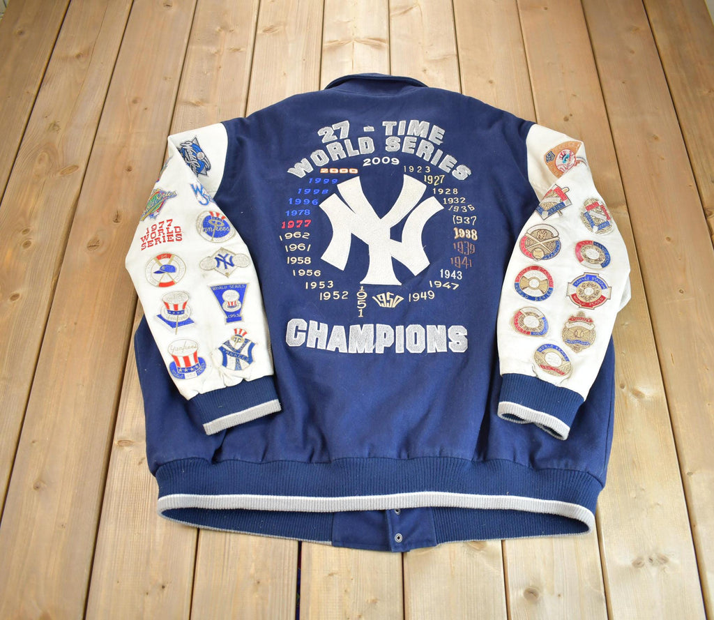 Vintage 2000s MLB New York Yankees 27 Time World Series Champion Embroidered Letterman