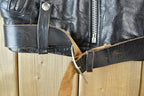 Vintage 1960s Harley Davidson Leather Motorcycle Jacket With Belt Made In USA