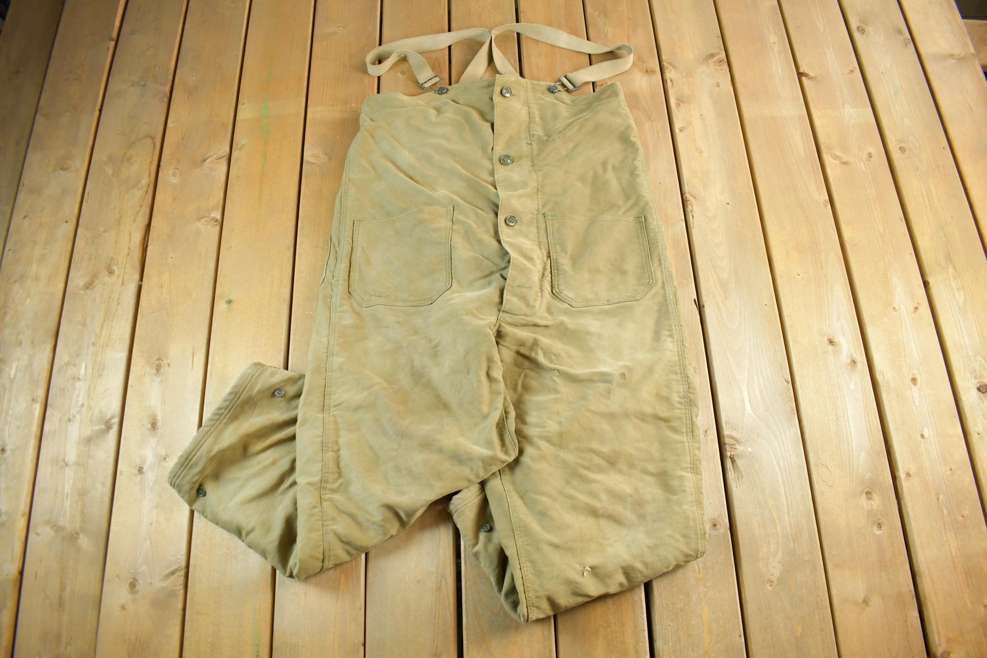 Vintage 1940s Navy Deck Overalls WWII Era Men's Size Medium