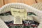 Vintage 1990s Eddie Bauer Geometric Knitted Crewneck Sweater  Vintage 90s Crewneck  All Over Pattern  Outdoorsman