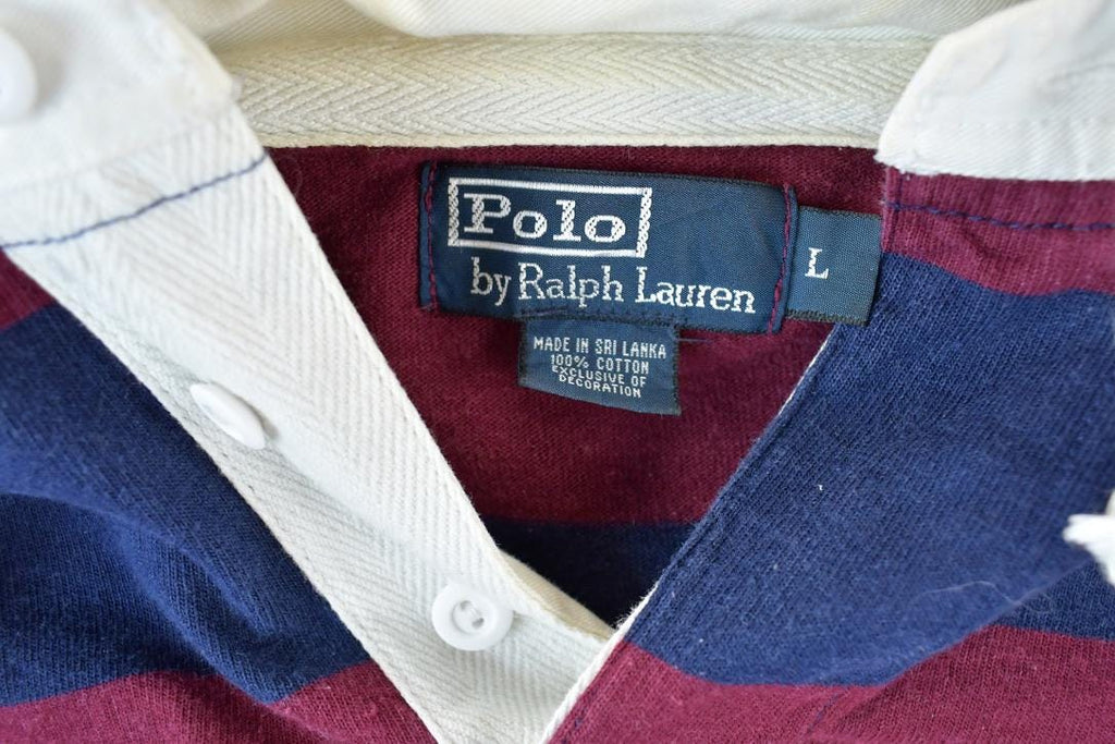 Vintage 1990s Polo By Ralph Lauren Hooded Rugby Button Up Shirt