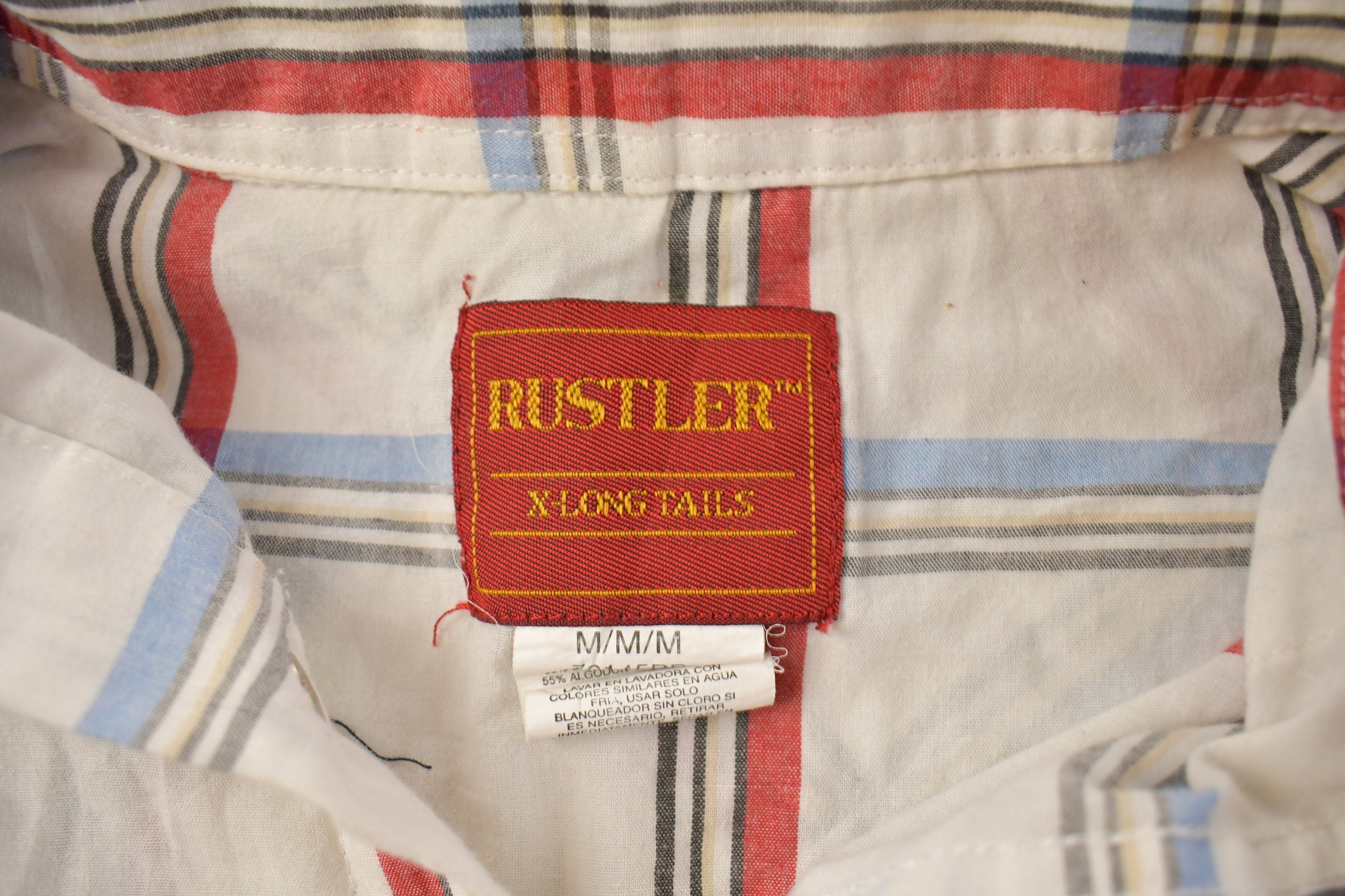 Vintage 1990s Rustler Plaid Flannel Button Up Shirt