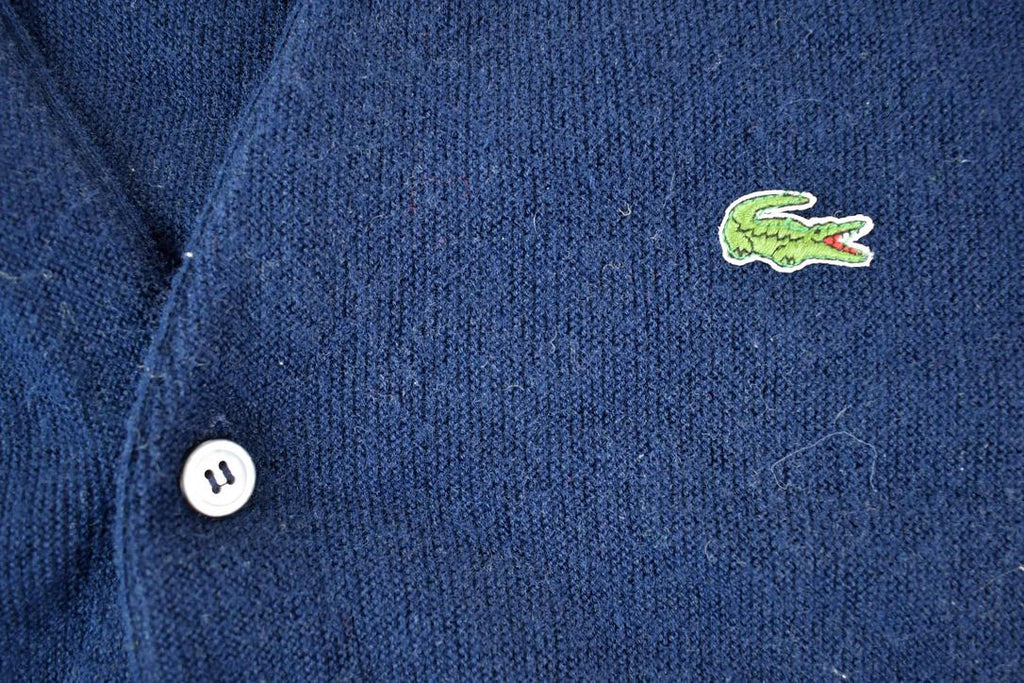 Vintage 1980s Izod Lacoste Knit Perfect Mild Distress Cardigan Sweater Made In USA