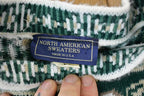 Vintage 1990s North American Sweaters Knit Crewneck Sweater / 90s Crewneck / Made In USA / Preppy