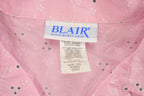 Vintage 1990s Womens Blair Pink Abstract Button Up Shirt