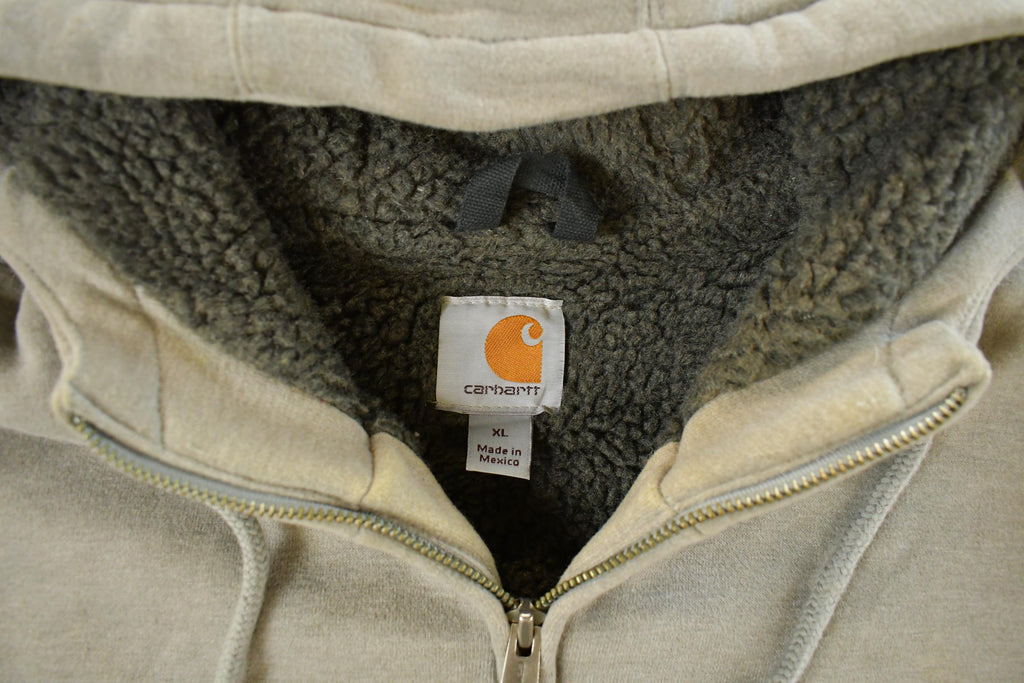 Vintage Y2K Carhartt Full Zip Fleece Lined Hoodie Sweatshirt Men's XL