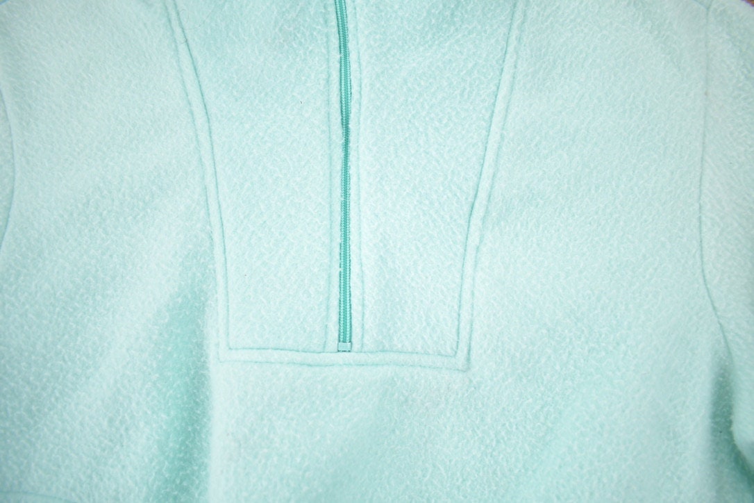 Vintage 1990s Polar Club Ice Blue Fleece Sweater