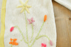 Vintage 1960s Susan Clark Knit Acrylic Flower Cardigan Sweater Women's M