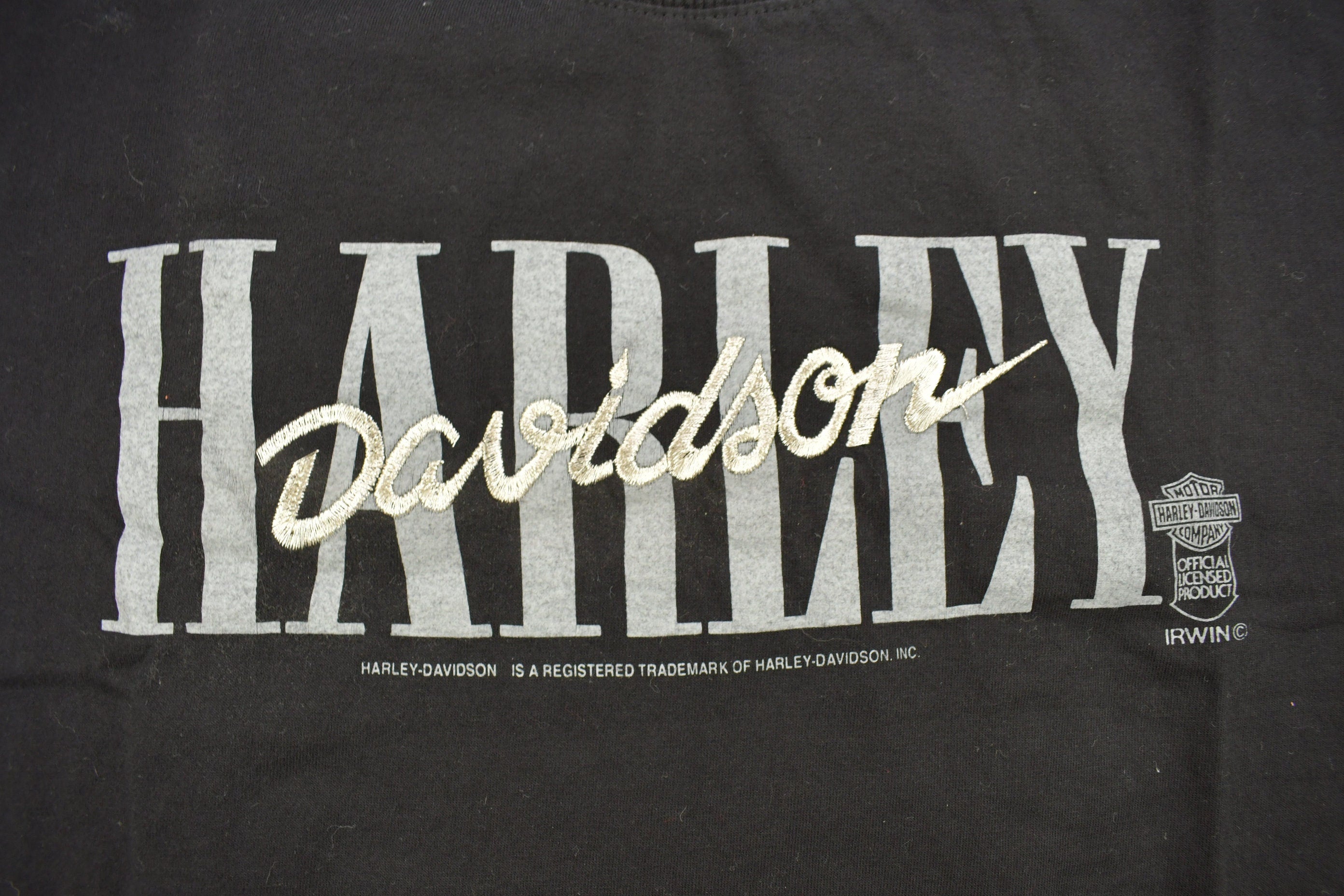 Vintage 1990s Harley Davidson Motorcycles Embroidered T-Shirt