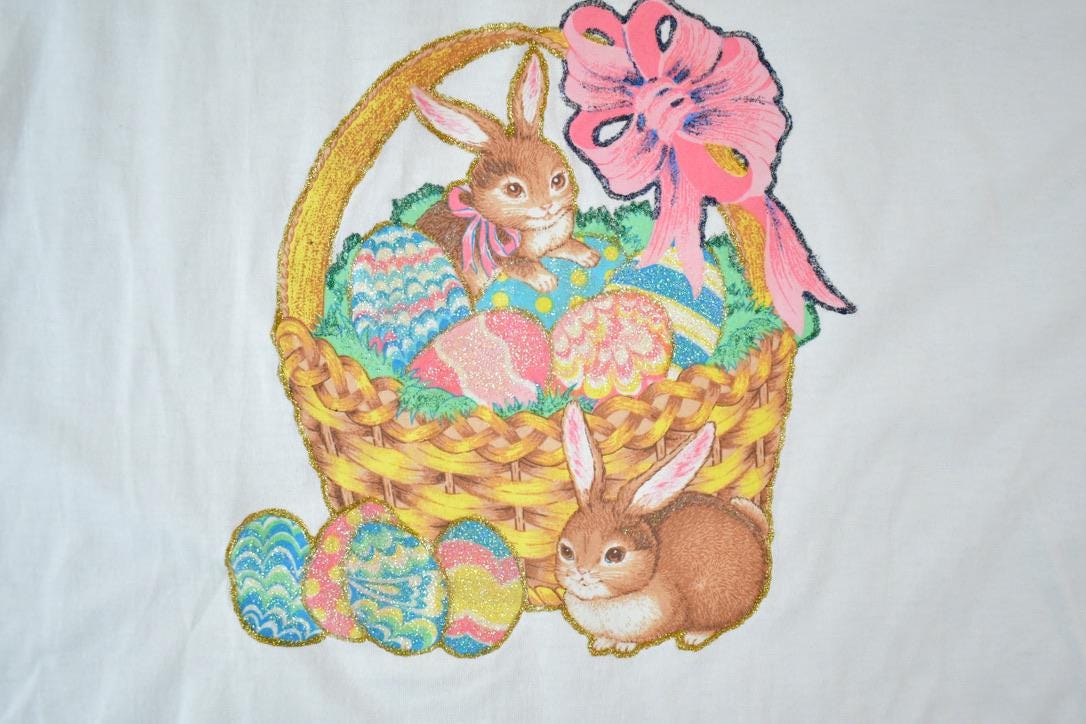 Vintage 1990s Easter Bunny Souvenir Single Stitch Graphic Print T-Shirt Made In USA  Vintage Streetwear  Vacation Tee  Travel T Shirt