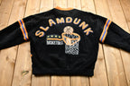 Vintage 1980s Slam Dunk Basketball Patchwork Suede Jacket