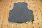 Vintage 1980s Roebucks By Sears Fleece Lined Denim Button Up Vest