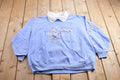 Vintage 1990s Morning Sun Butterfly Theme Collared Sweater