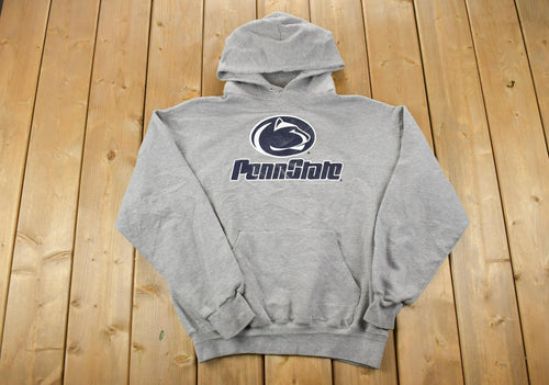 Vintage 1990s Penn State University Collegiate Hoodie / Embroidered / NCAA Sweatshirt / Sportswear / Americana