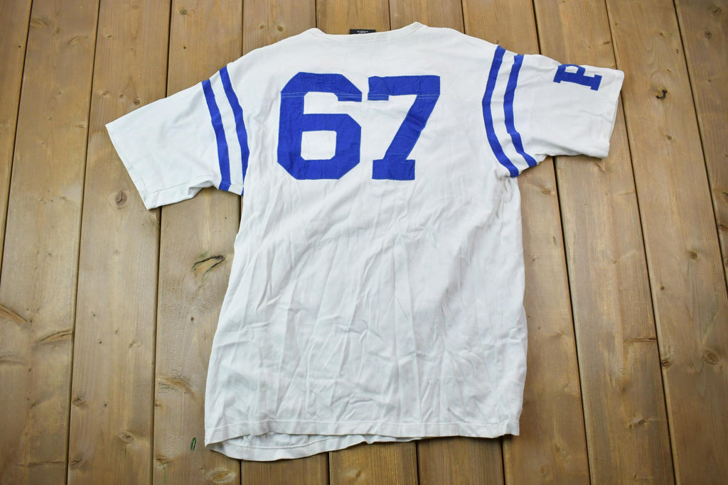 Vintage 1990s Polo Jeans Co Ralph Lauren 67 Graphic Football T-Shirt